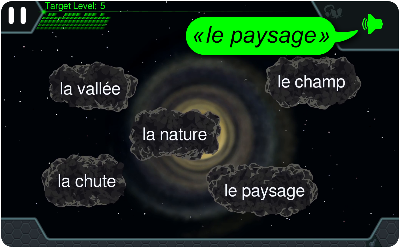 Screenshot of an asteroid activity (1 of 2)